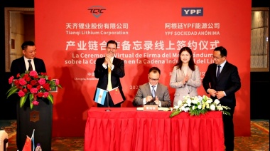 YPF acordó industrializar litio en Argentina junto a una empresa china