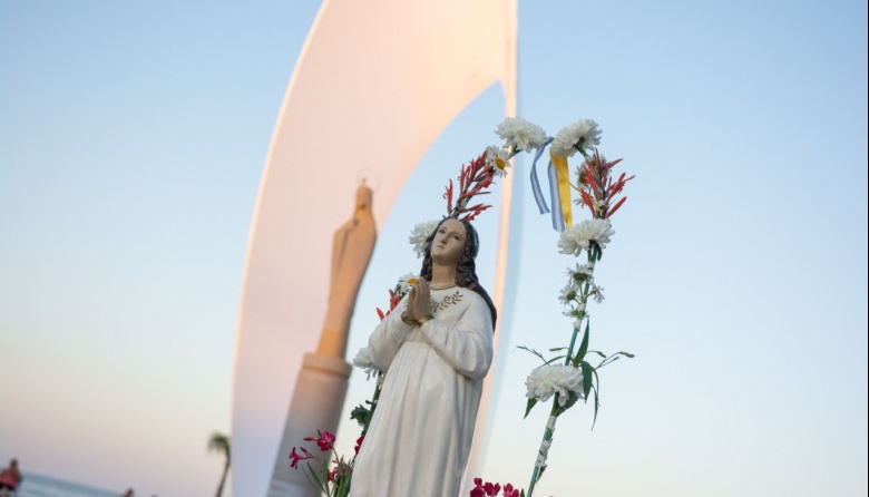 Inauguraron un monumento a la Virgen Stella Maris en Punta Lara