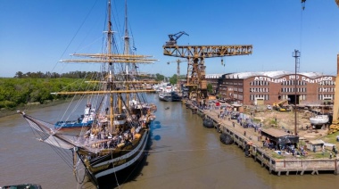 El Astillero Río Santiago terminó de realizarle trabajos de mantenimiento al buque escuela de la Armada italiana