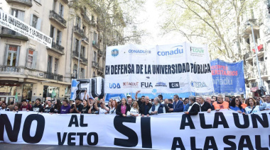 El Senado trata el veto a la ley de financiamiento universitario y el Frente Gremial de La Plata marcha al Congreso