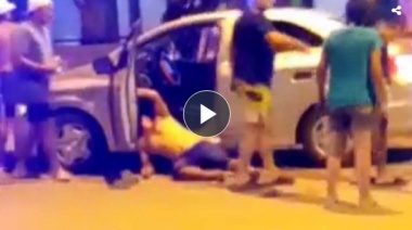 En Punta Lara un hombre se negó a ponerse el barbijo y se desató una batalla en la que un violento terminó noqueado / VIDEO