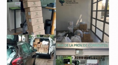 El Colegio de Farmacéuticos de La Plata donó materiales para los damnificados en Corrientes
