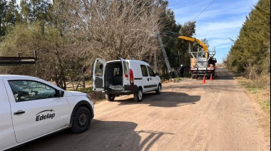 EDELAP llegó a las mil nuevas columnas de hormigón instaladas en su red de distribución de energía