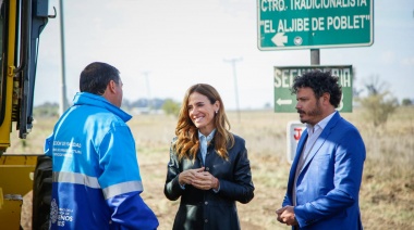 Tolosa Paz y Granillo Fernández recorrieron obras sobre la Ruta 36 a la altura de Poblet