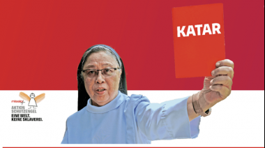Quién es la monja filipina que le sacó tarjeta roja a Qatar por violar los derechos humanos