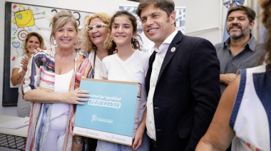 Kicillof inauguró una usina y recorrió el Parque Fotovoltáico en la Isla Martín García