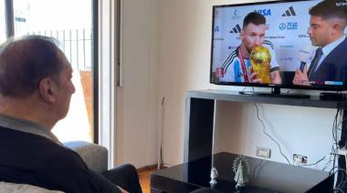 Bilardo vio la final entre Argentina y Francia y en pleno festejo su imagen se volvió viral