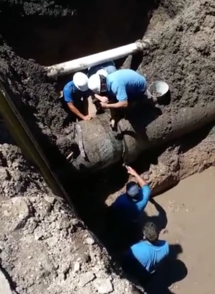 Reparación cañería de 700 mm