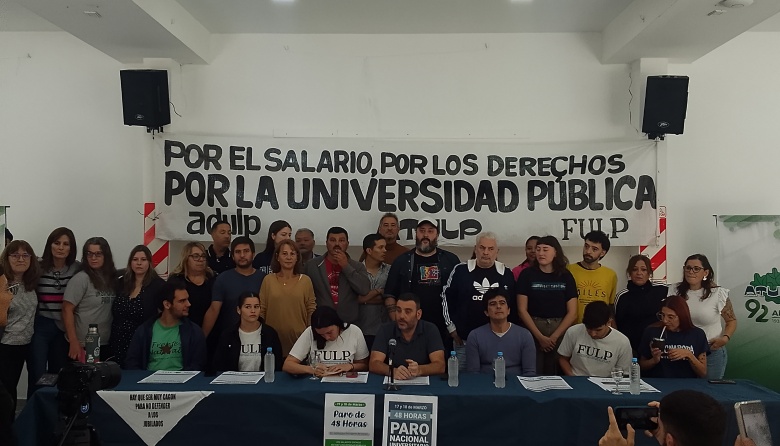 El Frente Gremial Universitario de La Plata se prepara para la doble jornada de paro de la semana que viene