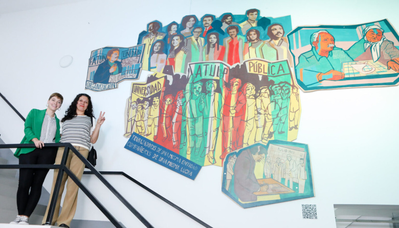 Inauguraron en La Plata un mural en homenaje a los trabajadores de la UNLP desaparecidos durante la última dictadura