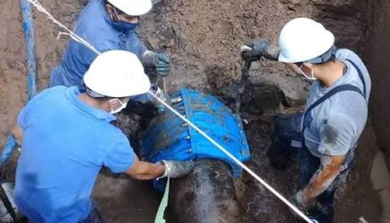 ABSA realiza tareas en un sector de Punta Lara y está afectado el servicio