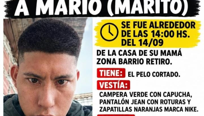 Piden ayuda para encontrar a Mario Hernán Sotelo, desaparecido hace una semana en La Plata
