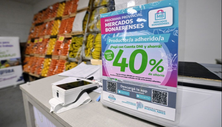 Habrá 40% de reintegro con Cuenta DNI en el Mercado Bonaerense Fijo La Plata