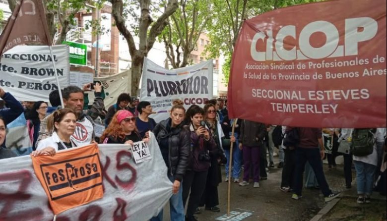 Médicos, residentes y becarios marcharon en La Plata contra la "precarización"