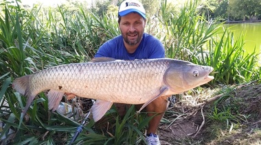 Creer o reventar: el “Loco de la carpa” repitió la hazaña y pescó otro pez gigante en el Lago del Bosque