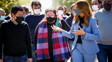 Tolosa Paz y Nardini recorrieron obras que se ejecutan en Parque Sicardi
