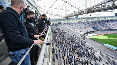 Kicillof fue al partido que jugó Gimnasia en el Estadio Único contra Sarmiento de Junín