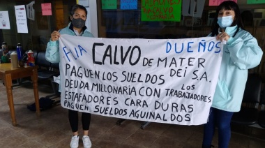 Con un paro y una olla popular sigue el reclamo por salarios atrasados en la clínica Mater Dei