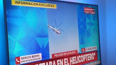 Sergio Berni y su helicóptero, o "Los bañeros más locos del mundo"