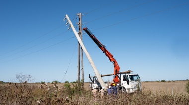 Llevaron adelante obras para mejorar el alimentador troncal que brinda energía eléctrica a La Balandra