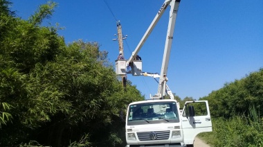 Edelap mejoró las redes eléctricas de Berisso con nuevos postes y columnas de hormigón "para minimizar el impacto de tormentas"