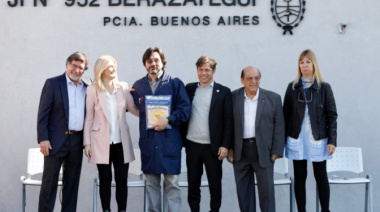 Kicillof encabezó la inauguración del Jardín de Infantes N° 952 en el barrio CGT de Berazategui