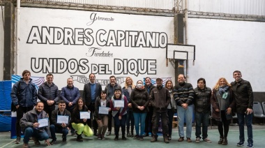 Alumnos del Programa de Oficios de Edelap y la UTN renovaron las instalaciones eléctricas del Club Unidos del Dique