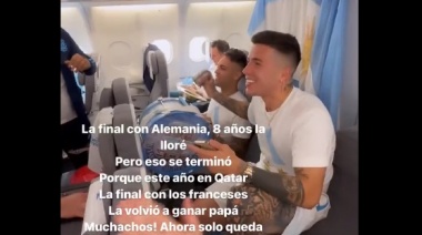 Escuchá la nueva versión de "Muchachos" que inventaron los jugadores de la Selección Argentina, esta vez mencionando a Alemania