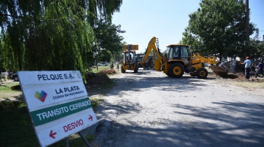 Comenzaron los trabajos viales e hidráulicos en la calle 161 de Los Hornos