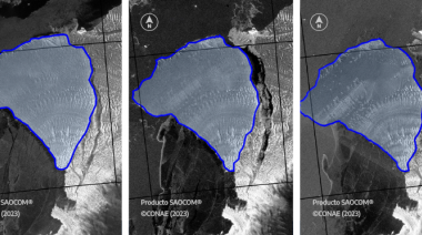 Un témpano de hielo se desprendió de la Antártida y está cerca de la ruta de navegación del rompehielos ARA Almirante Irízar