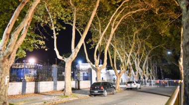 Mejoraron la iluminación LED en el ingreso a los estadios del Paseo del Bosque