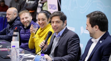 Kicillof recorrió los avances de las obras en el Camino de Cintura en Lomas de Zamora