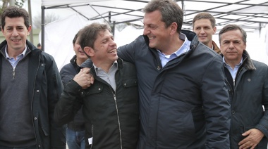 En San Vicente Kicillof y Massa inauguraron el paso bajo nivel “Diego Armando Maradona”