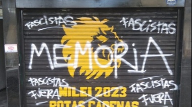 Vandalizaron un local de Javier Milei en La Plata