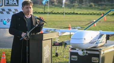 Kicillof presentó los nuevos drones que van a fortalecer el patrullaje en las zonas rurales