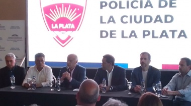Garro y Grindetti presentaron el proyecto para crear la Policía de la Ciudad en La Plata