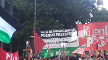 Organizaciones sociales y políticas de La Plata se manifiestan en favor de Palestina