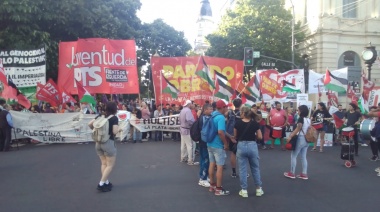 El Partido Obrero, el Nuevo Mas, el PTS y el MST movilizaron a favor de Palestina en La Plata
