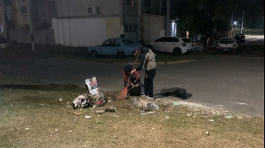 Jóvenes de la Uocra trabajaron en la limpieza de una plaza en La Plata