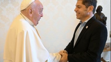 Axel Kicillof se reunió con el Papa Francisco en Roma