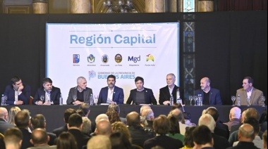 Kicillof destacó el Consorcio de Gestión de la Región Capital y sostuvo que será "para planificar obras estratégicas"