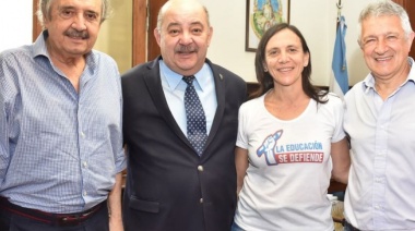Alfonsín se reunió con Tauber en La Plata y cuestionó "el desfinanciamiento del gobierno de Milei a las universidades"