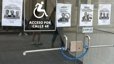 Hernán Ganzella, referente libertario de La Plata: "No vamos a tolerar que se pongan cadenas en las puertas de la universidad pública"