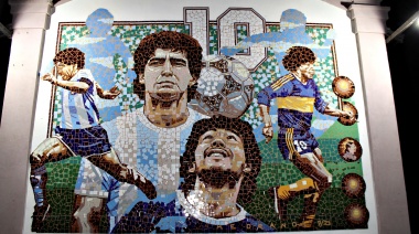Este jueves inauguran el mural mas grande del mundo  de Diego Armando Maradona hecho con la técnica de mosaiquismo