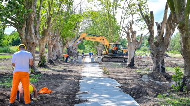 Avanza la construcción de un espacio recreativo en el Barrio Argentino de Melchor Romero