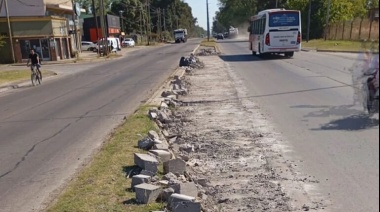 Destruyeron a mazazos el cierre del cruce de 44 y 182 y la Municipalidad hizo la denuncia