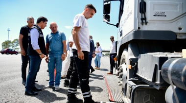Marinucci y Arteaga supervisaron un importante operativo de seguridad vial y fiscalización del transporte público