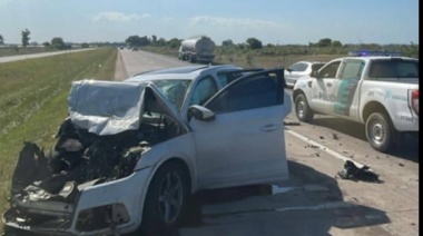 Un hombre de 42 años murió tras chocar con un colectivo en la Ruta 6