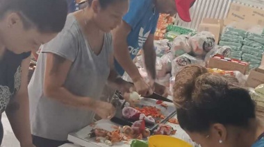 Las 62 Organizaciones Peronistas y UOCRA organizaron una actividad solidaria en Berisso para los afectados por las lluvias