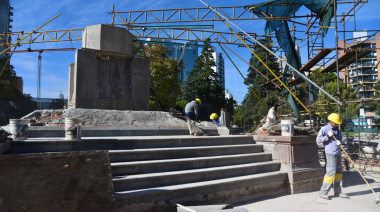 La obra de Plaza Italia alcanzó un 75 % de ejecución